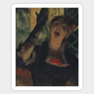 Cafe Singer by Edgar Degas Sticker